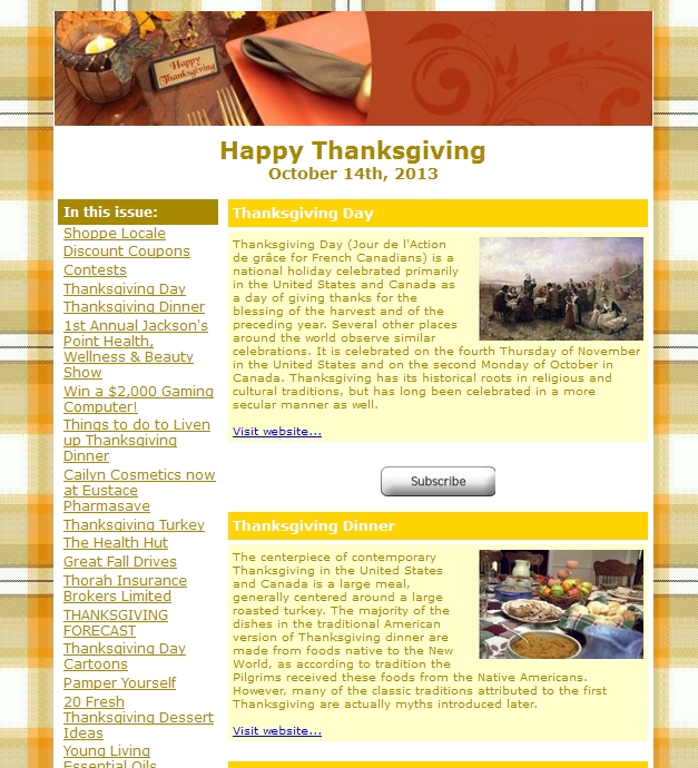 Thanksgiving Day E-Publication